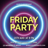 FRIDAY PARTY Instagram Plasing template