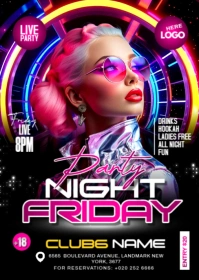 FRIDAY PARTY A6 template