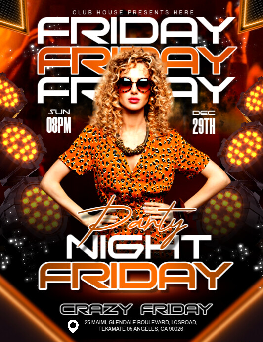FRIDAY PARTY Template | PosterMyWall
