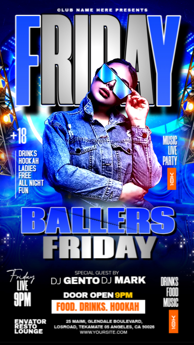 FRIDAY PARTY Template | PosterMyWall