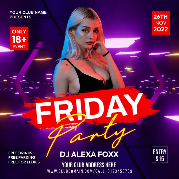 Copy Of Friday PARTY PosterMyWall copy-of-friday-party-postermywall