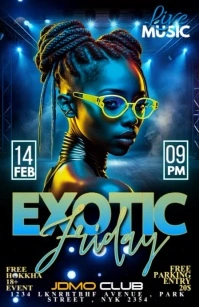 friday party Half Page Wide template