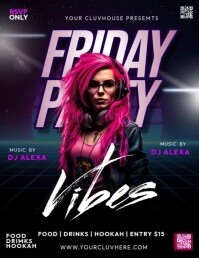 FRIDAY PARTY Volante (Carta US) template