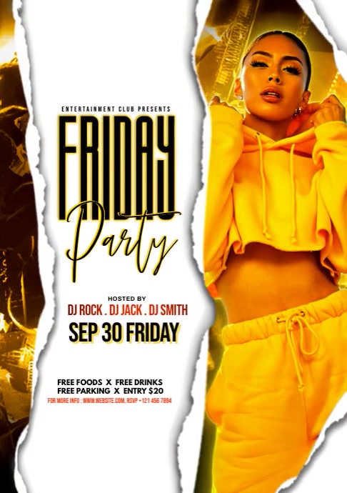 FRIDAY PARTY A4 template