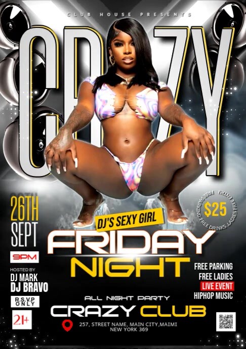 FRIDAY PARTY A3 template