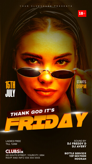 FRIDAY PARTY Instagram Story template