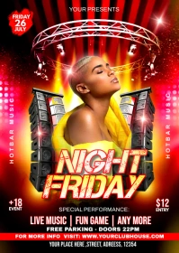 FRIDAY PARTY A6 template