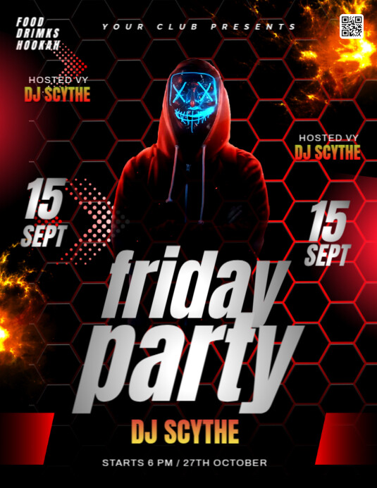 FRIDAY PARTY Flyer (US Letter) template