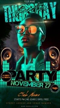 Friday Party Event Video Template Instagram Story
