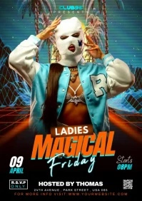 Friday Party Flyer A5 template