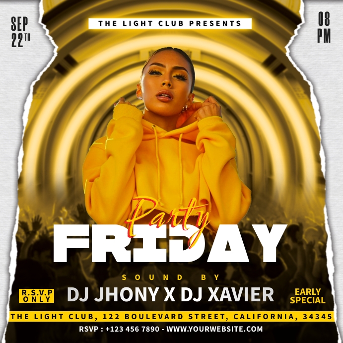 Friday Party Template Instagram Post