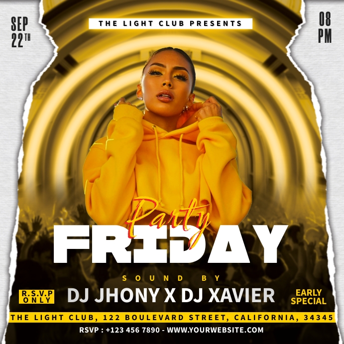 Friday Party Template Pos Instagram