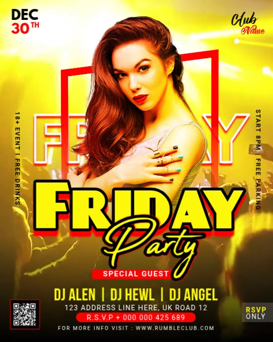 Friday Party Template | PosterMyWall