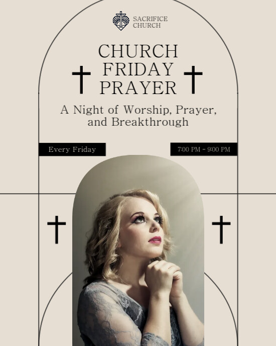 Friday Prayer Church Instagram Post template
