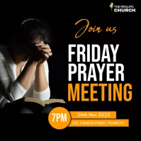 Friday Prayer Meeting โพสต์บน Instagram template