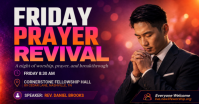 สีม่วง Prayer Revival Event auf Facebook geteiltes Bild Template
