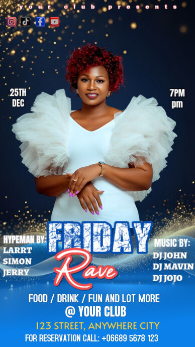 Copy of Friday rave | PosterMyWall
