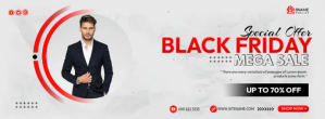White Black Friday Sale Facebook Cover Photo Template