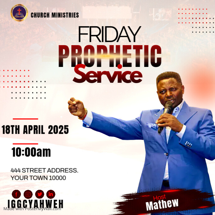 Copy of Friday service template | PosterMyWall
