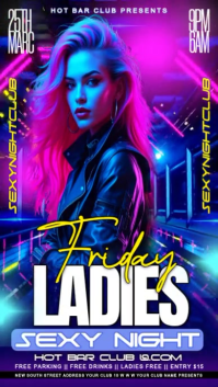 FRIDAY SEXY LADIES NIGHT CLUB PARTY FLYER Reel de Instagram template