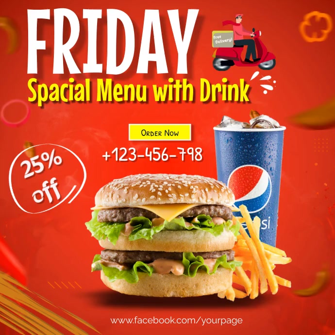 Friday spacial menu Template | PosterMyWall