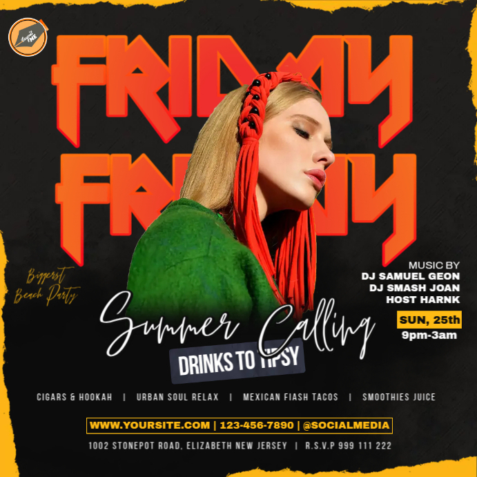 Friday Calling Plantilla de Friday Summer Calling | PosterMyWall