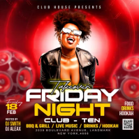 Friday Takeover Party Instagram Post template