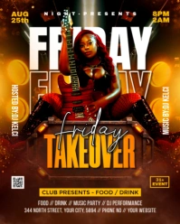 Friday takeover party Instagram Portrait template