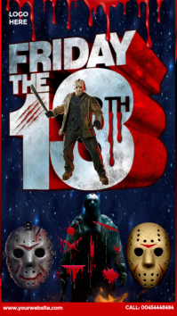 Friday the 13th Ads Historia de Instagram template