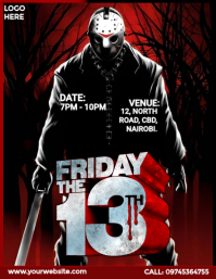 Friday the 13th Event Pamflet (Letter AS) template