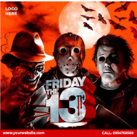 Friday the 13th Horror Instagram-Beitrag template