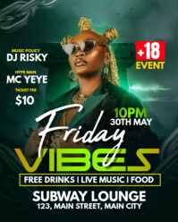 friday vibe party Instagram Portrait template