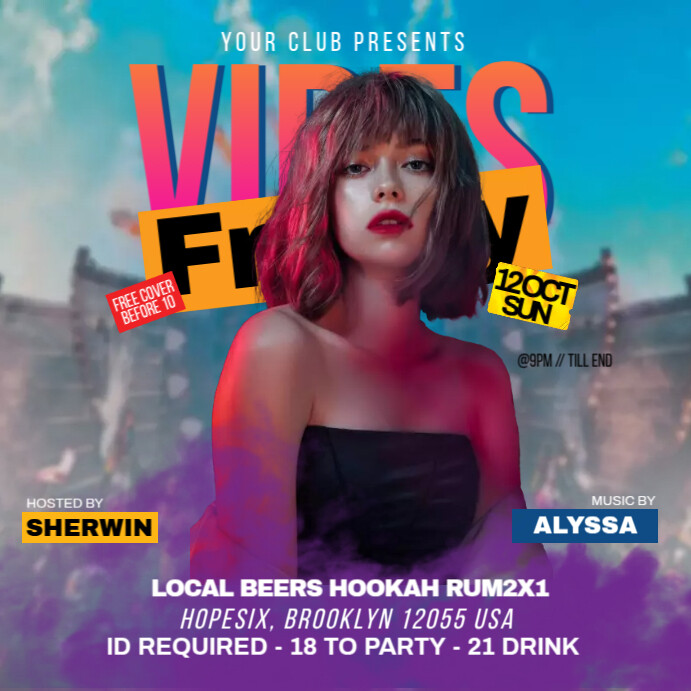 Friday Vibes Ads Template | PosterMyWall