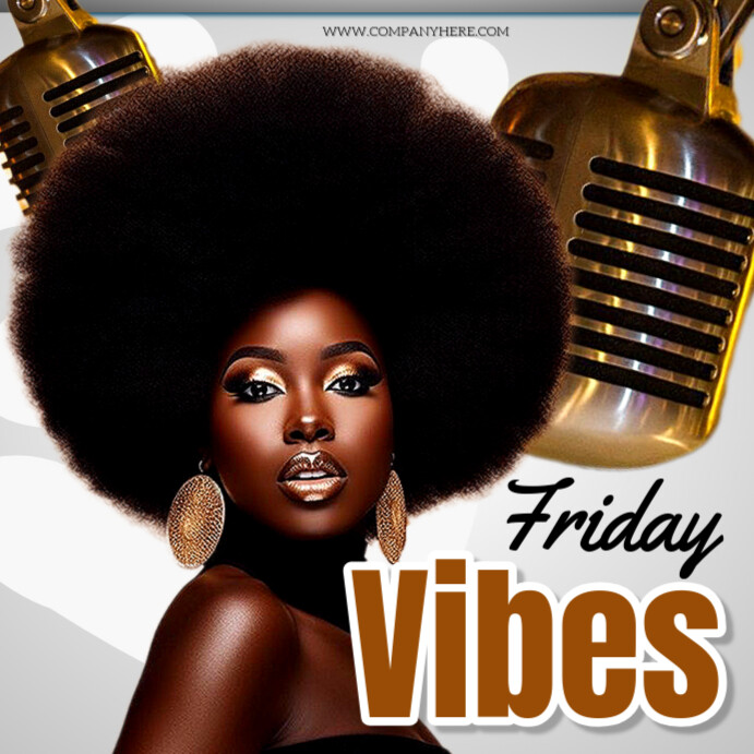 Copy of Friday vibes design Square size | PosterMyWall