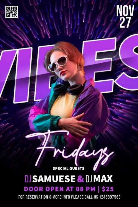 Friday Vibes Template | PosterMyWall