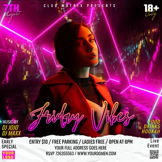 friday vibes Instagram Post template