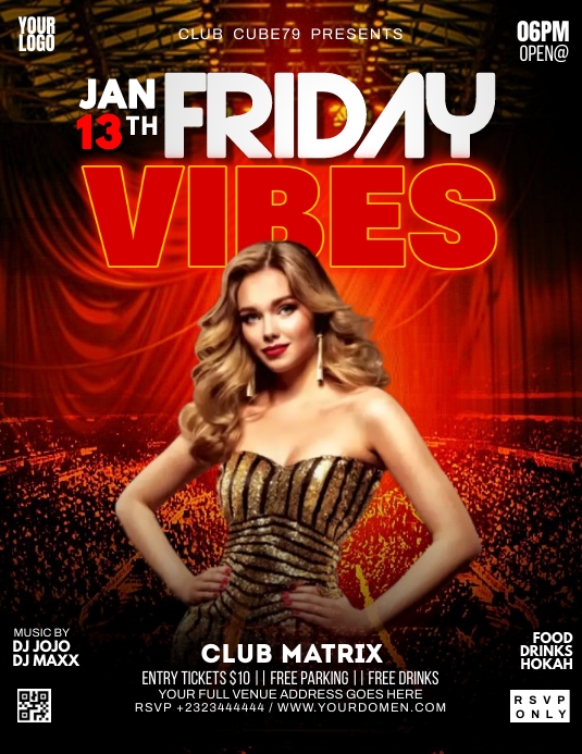 Friday Vibes Template | PosterMyWall