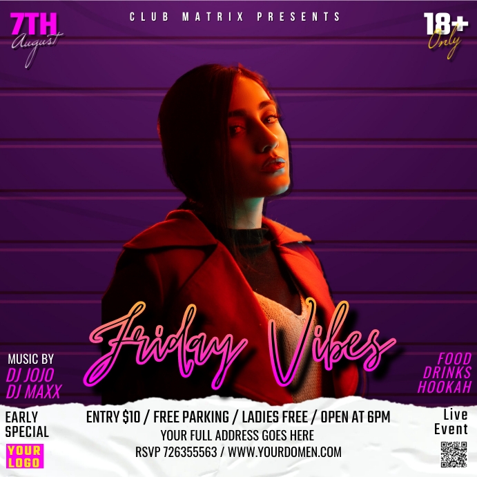 friday vibes Pos Instagram template
