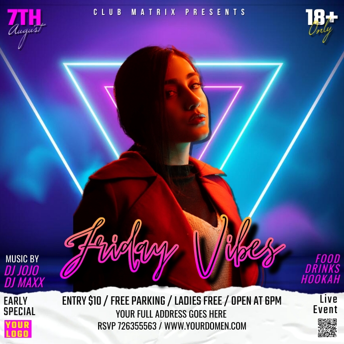 friday vibes Template | PosterMyWall