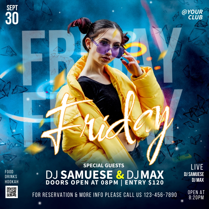 Friday Vibes Party Template | PosterMyWall