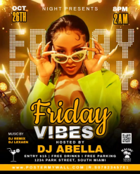 Friday Vibes party Instagram Portrait template