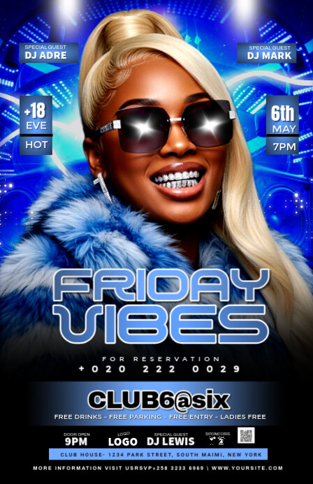 FRIDAY VIBES PARTY Tabloid template