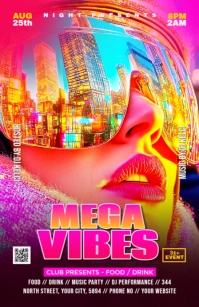 friday vibes party Tabloid template