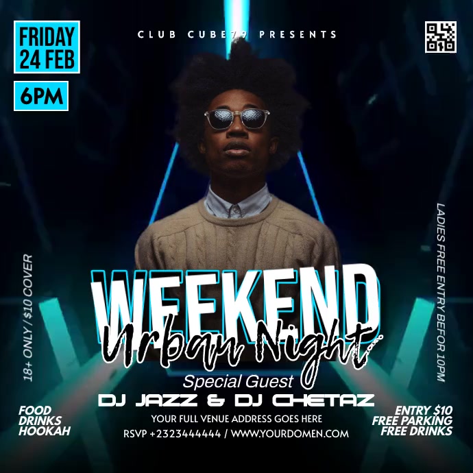 Copy of Friday weekend party | PosterMyWall