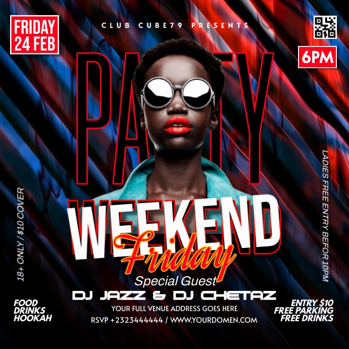 Copy of Friday weekend party | PosterMyWall