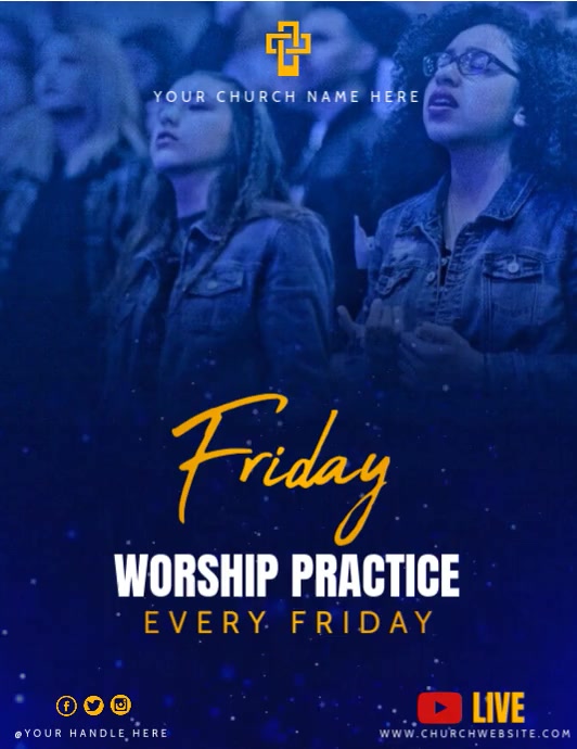 Friday worship service template | PosterMyWall