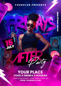 fridays after party A5 template