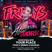 Fridays Night Party Flyer Instagram Post template