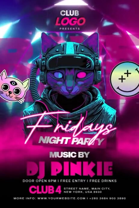 Plantilla de Fridays Night Rave | PosterMyWall