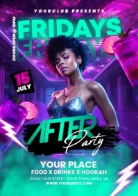 Fridays Party flyer A5 template